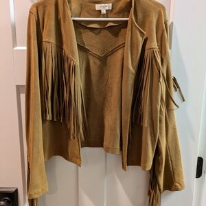 Tan Fringe Jacket